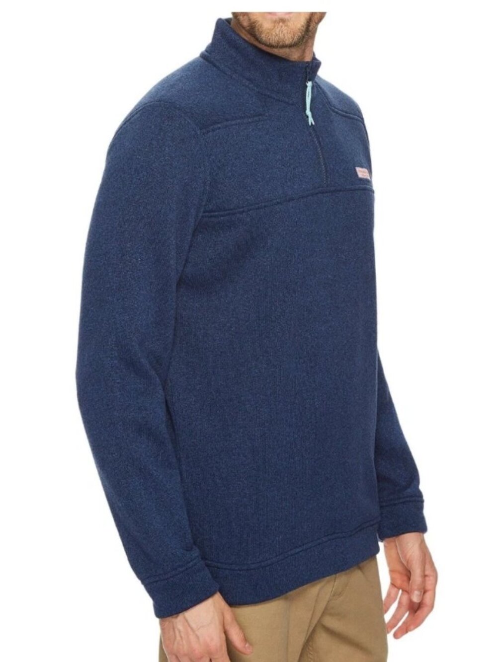 🐳 Vineyard Vines Shep Shirt Sweater Fleece Deep Bay Blue XL 1/4 Zip Worn Once
